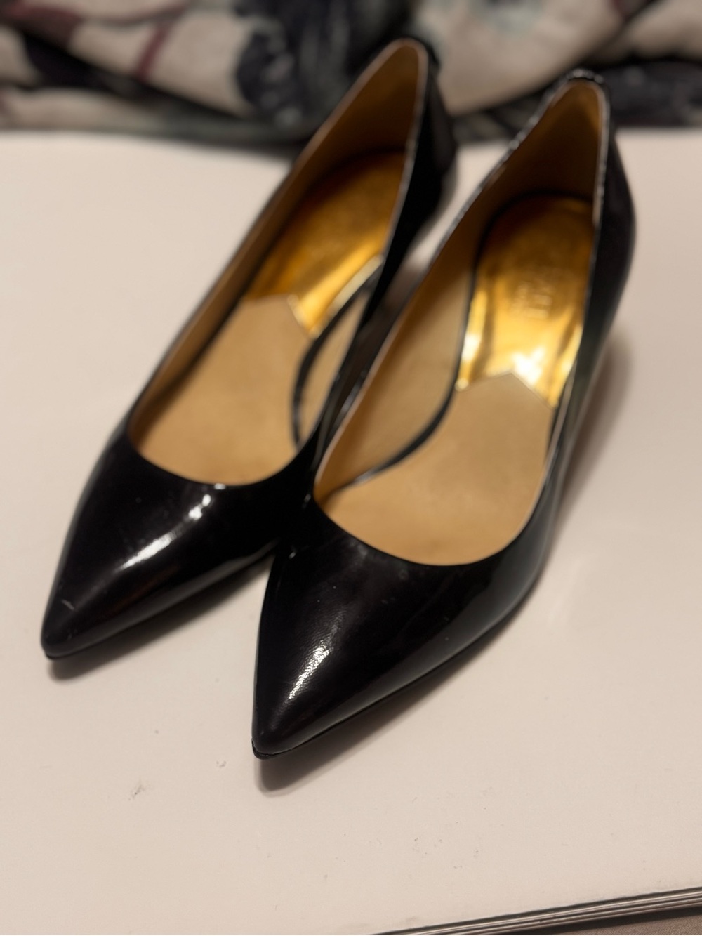 Michael Kors Black Patent Pointed Toe Pumps